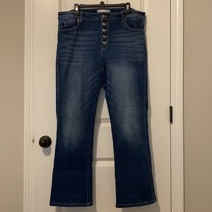 Womens KanCan button fly boot cut jeans